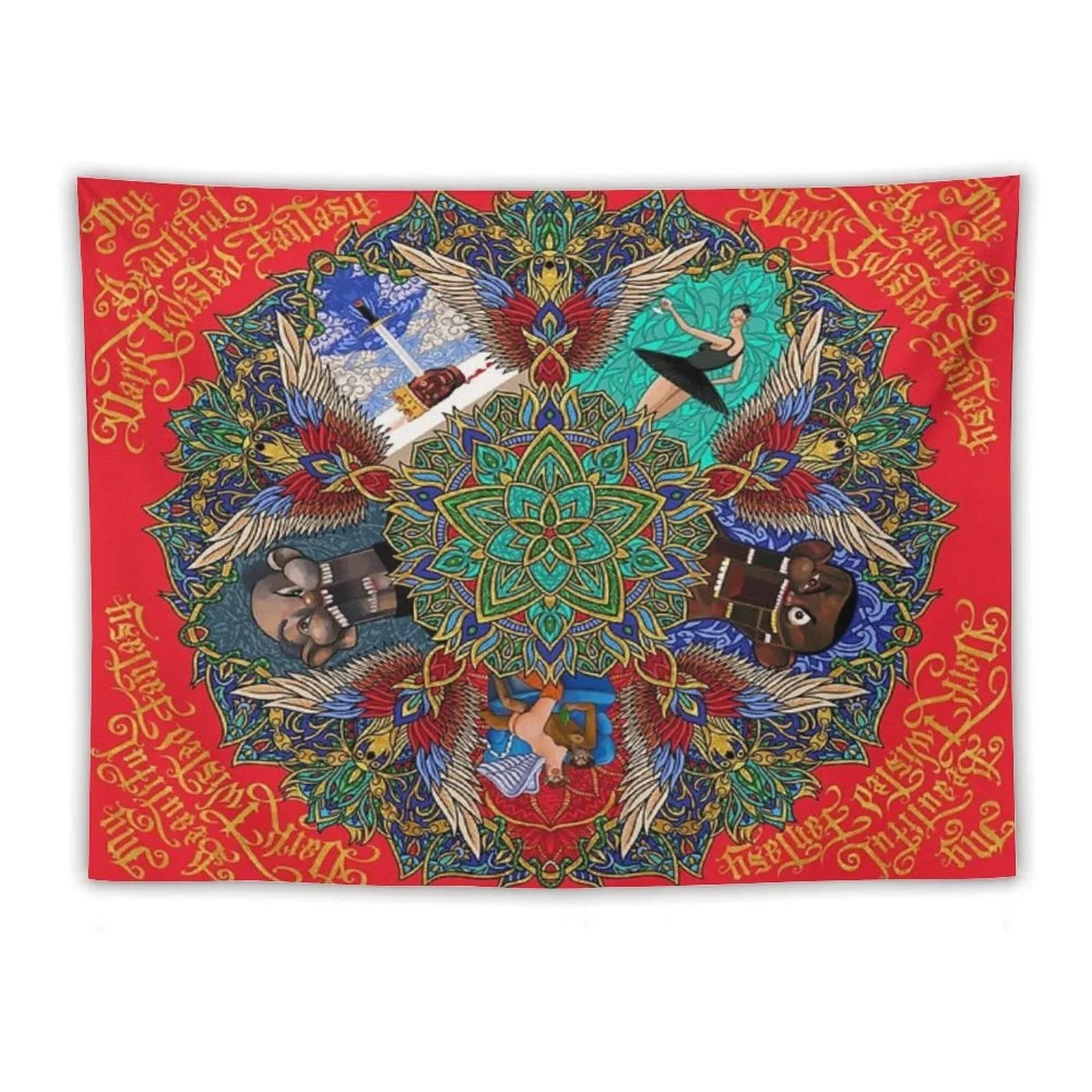 My Beautiful Dark Twisted Fantasy Mandala Tapestry