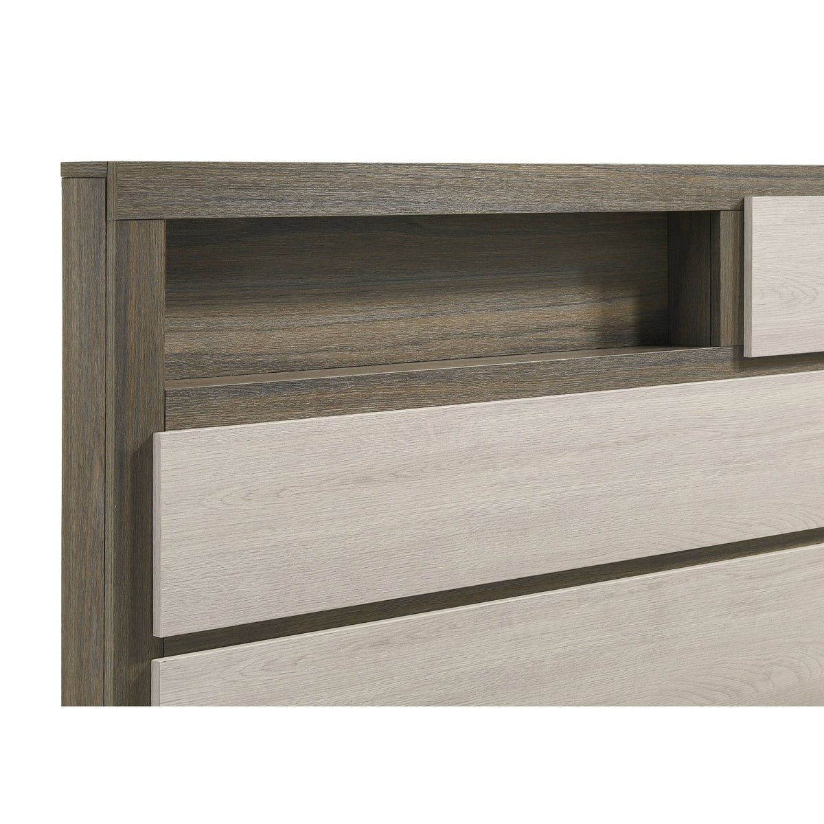 Grey Eastern King Platform Bed