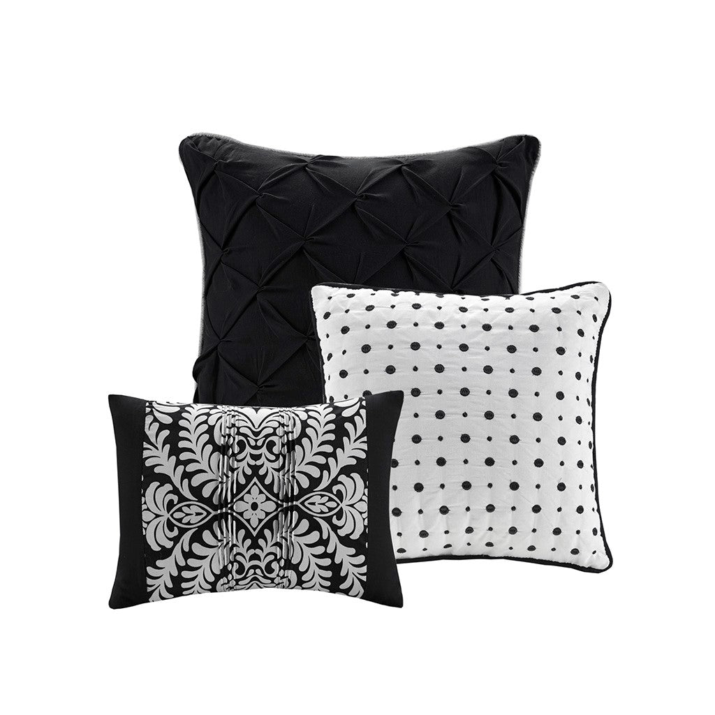 Vienna 6 Piece Printed Cotton Quilt Set with Throw Pillows by Madison Park
