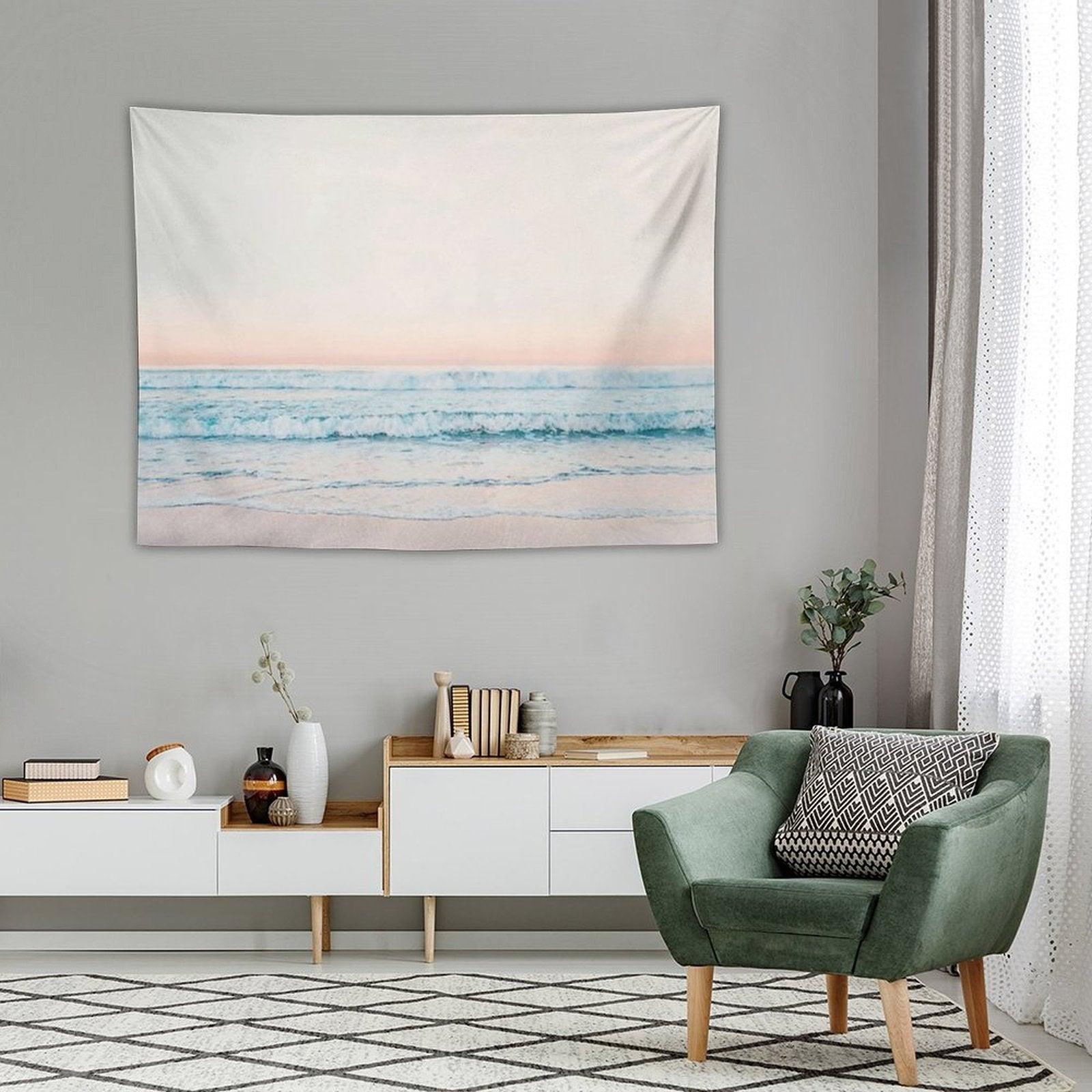 Minimalist Ocean Print Tapestry