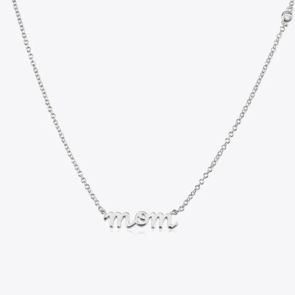 Silver MOM Pendant Necklace - Gifts for You 'n Me
