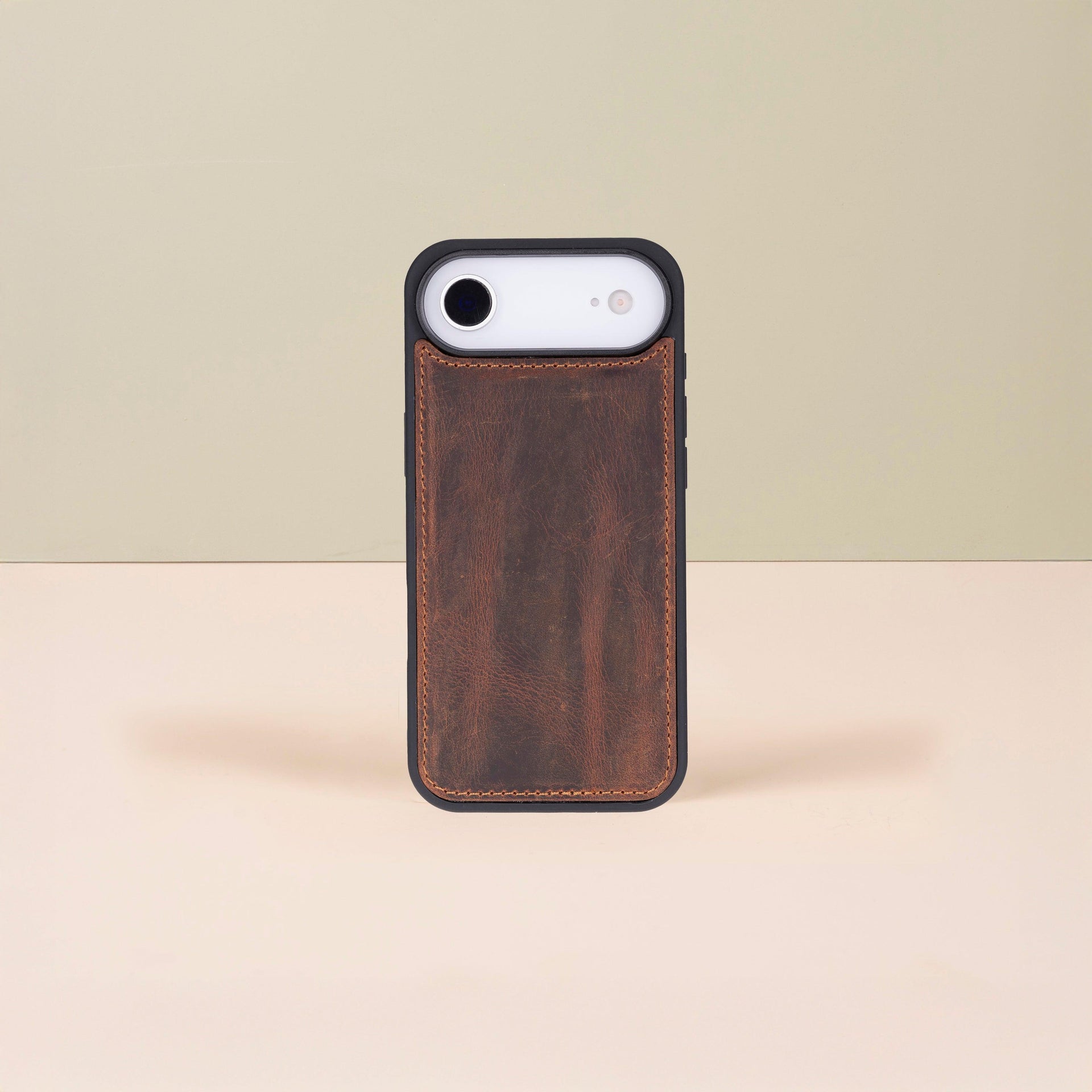 Premium Leather iPhone Air Wallet Case – Brown - Austin