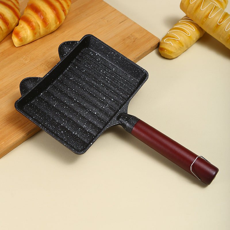 Aluminum Sanming Pan Round Double-sided Pattern Waffle Mold Home Breakfast Pancake Tool