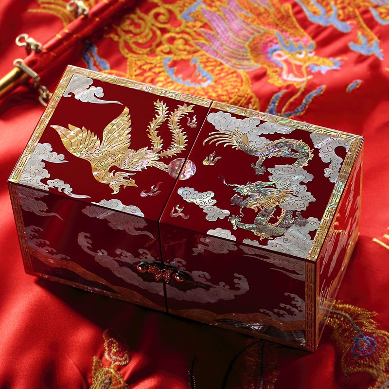 Mother‑of‑Pearl Jewelry Box – Hand‑Inlaid Abalone & Shell (Multiple Designs)