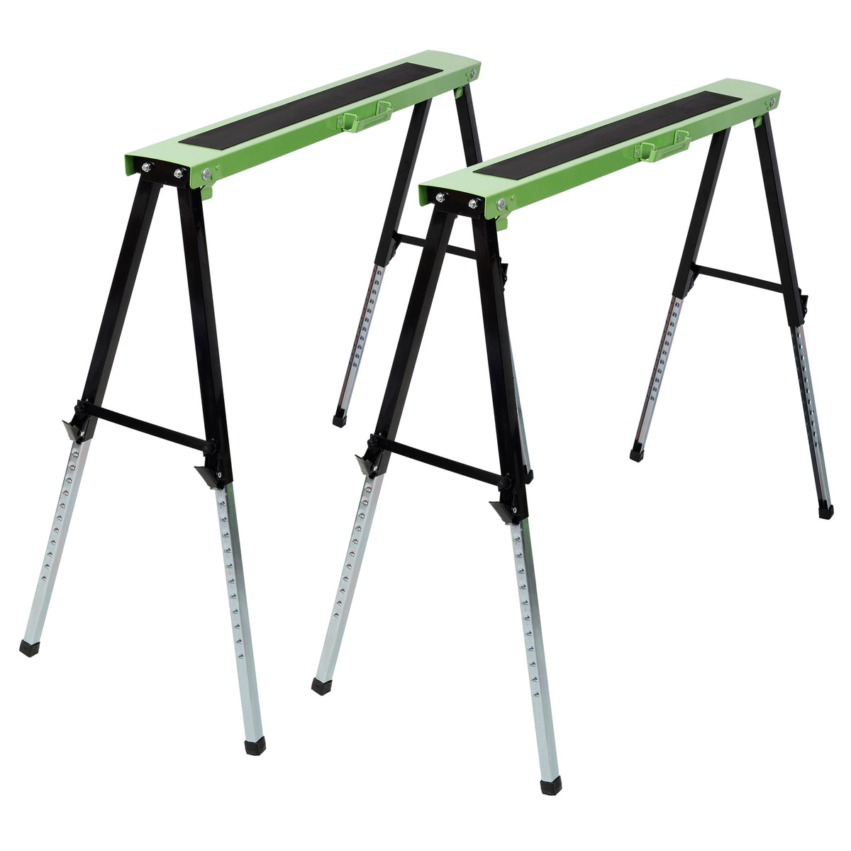 2-Pack Adjustable Saw Horse - Folding Portable Work Horse