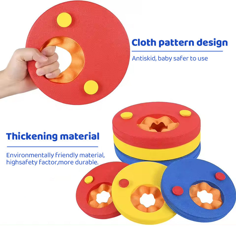 Kids' swim belt: 6 EVA discs/pack, for 3 - 14yo, 15 - 30kg rings.
