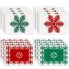 Christmas snowflake print placemat Christmas party decoration table mat living room dining table insulation mat