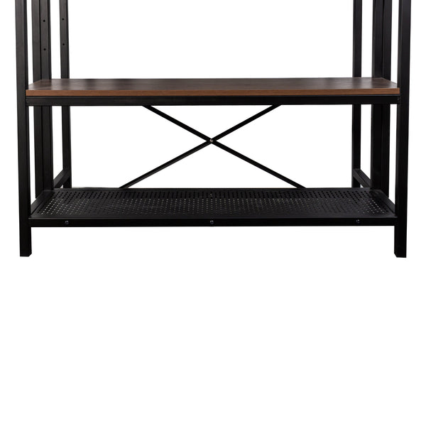 kitchen Island, Bakers Rack, Island Table for Kitchen,3 Tier Microwave Stand Oven Shelf with Storage, Storage Shelf for Kitchen Dining Room Living Room,3 Hooks