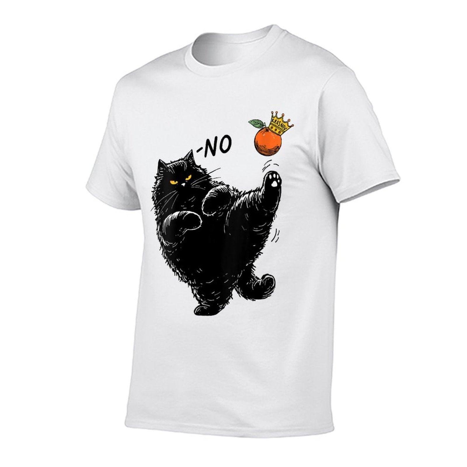 Womens Black Cat No Kings In America We The People Political  Summer-ready Fabric T-Shirt