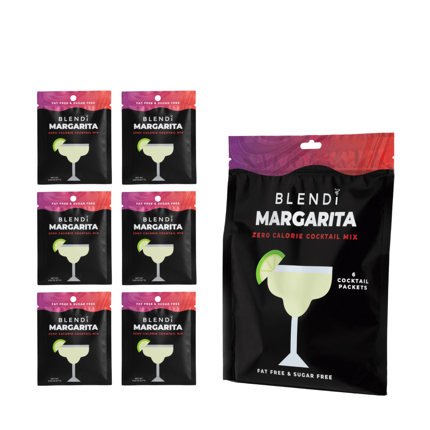 Skinny Mocktail Mixers – Guilt-Free Flavor, Zero Cal- 1 Pack (6 Count)