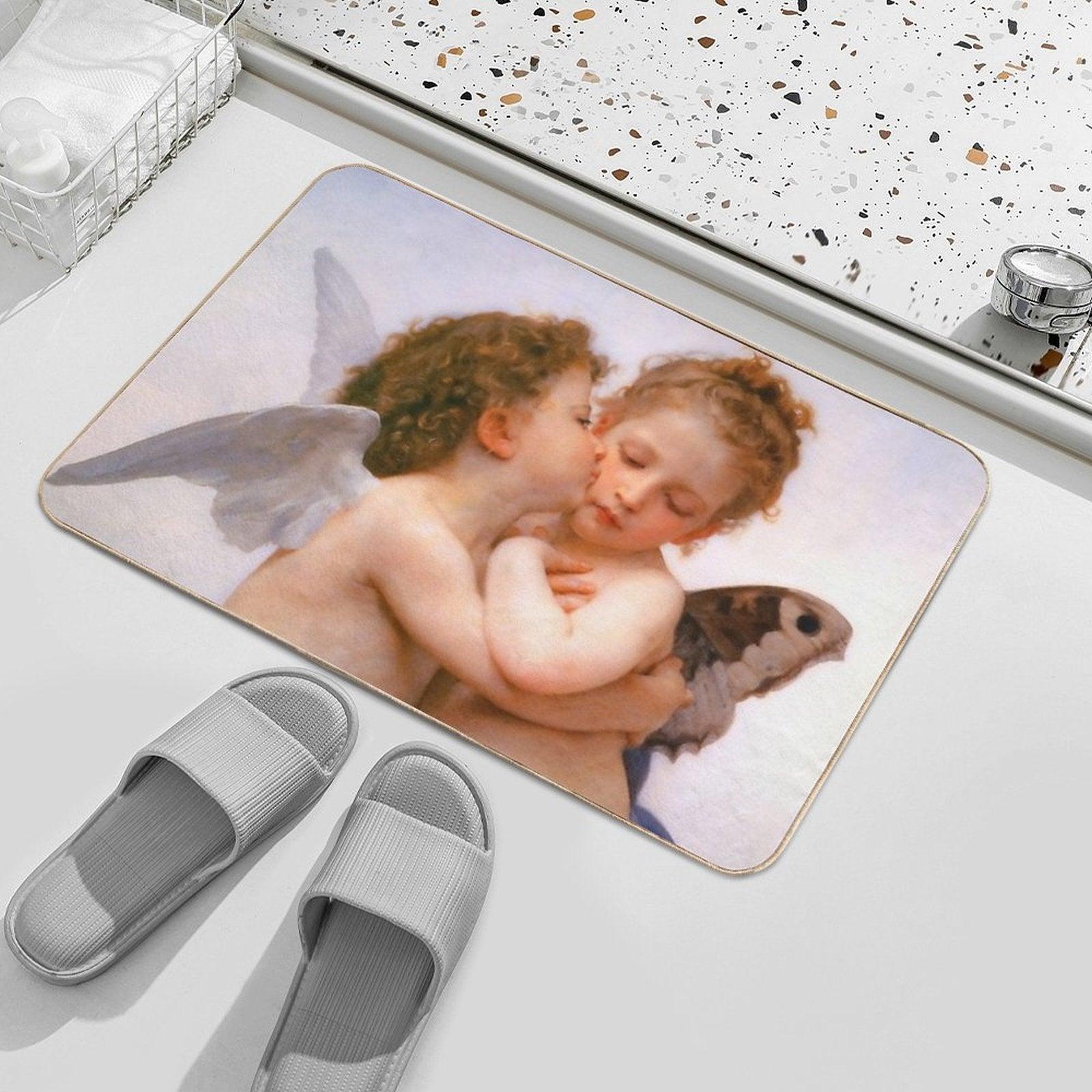 Angel Kiss Painting  Toxin-Free Bath Mat