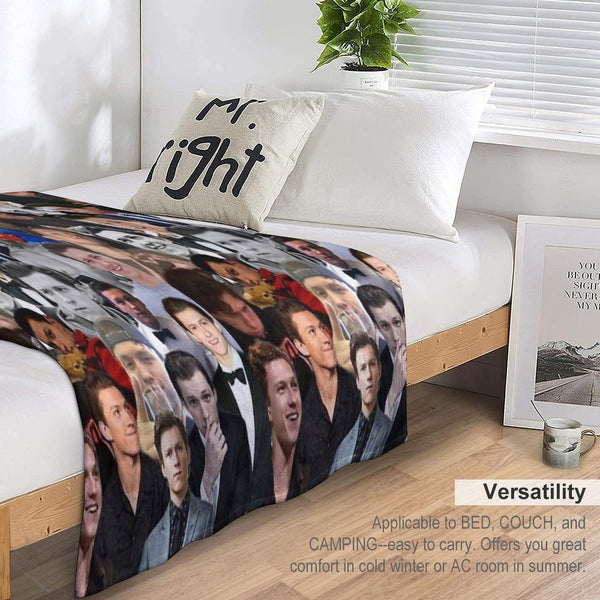 Tom Holland Photo Collage Quick-dry Throw Blanket