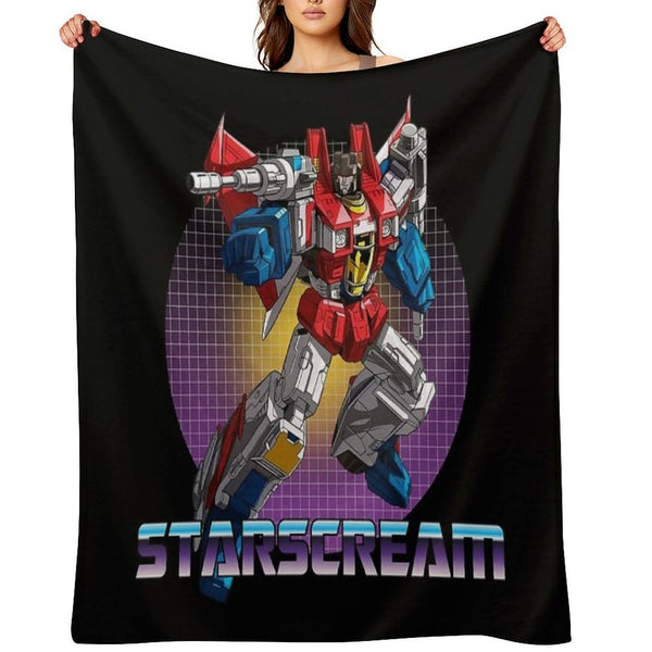 ⭐Starscream Decepticon Transformer G1 V2⭐ Eco-conscious Throw Blanket