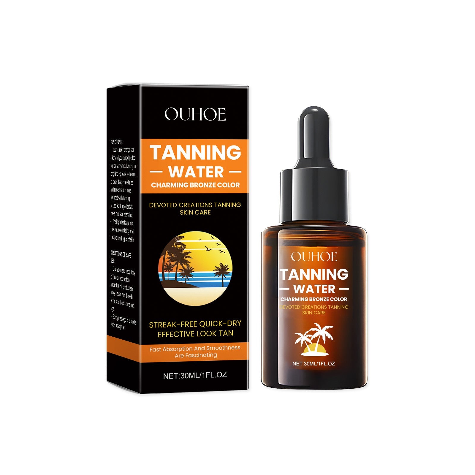 Black Essence, Summer Outdoor Body Care Natural And Even Skin Tanning Moisturizing Essence