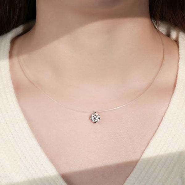 1 Carat Moissanite 925 Sterling Silver Necklace - Gifts for You 'n Me