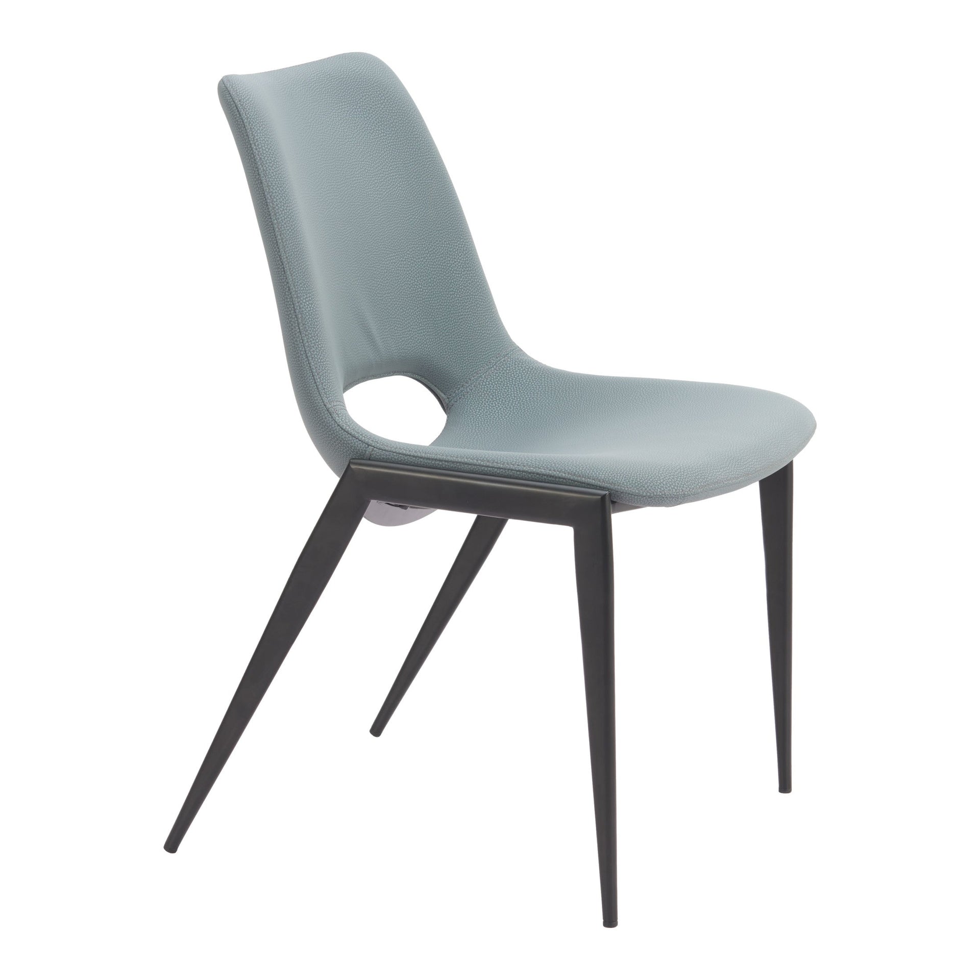 Desi Armless Dining Chair (Set of 2) Azure Gray