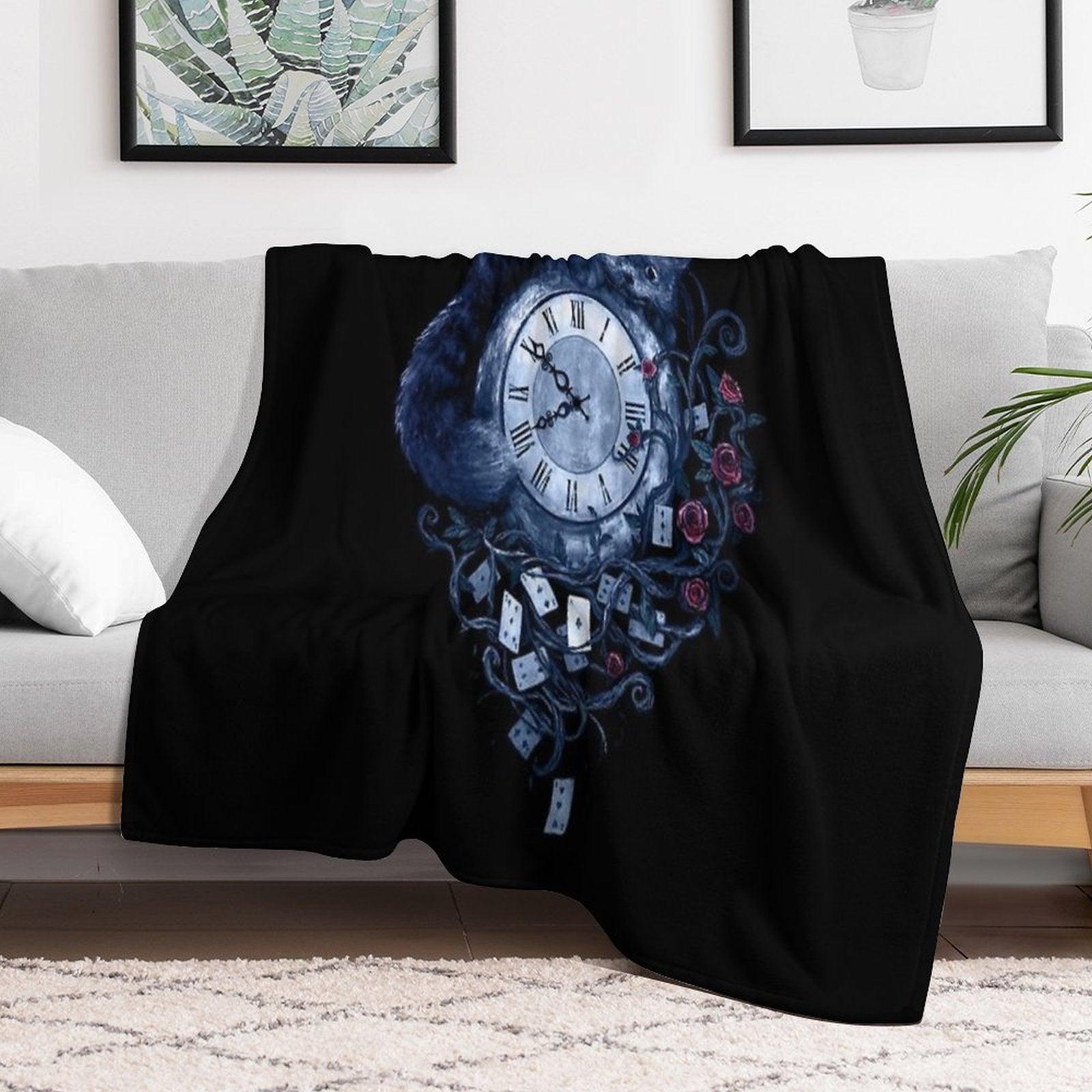 Time in Wonderland Throw Blanket