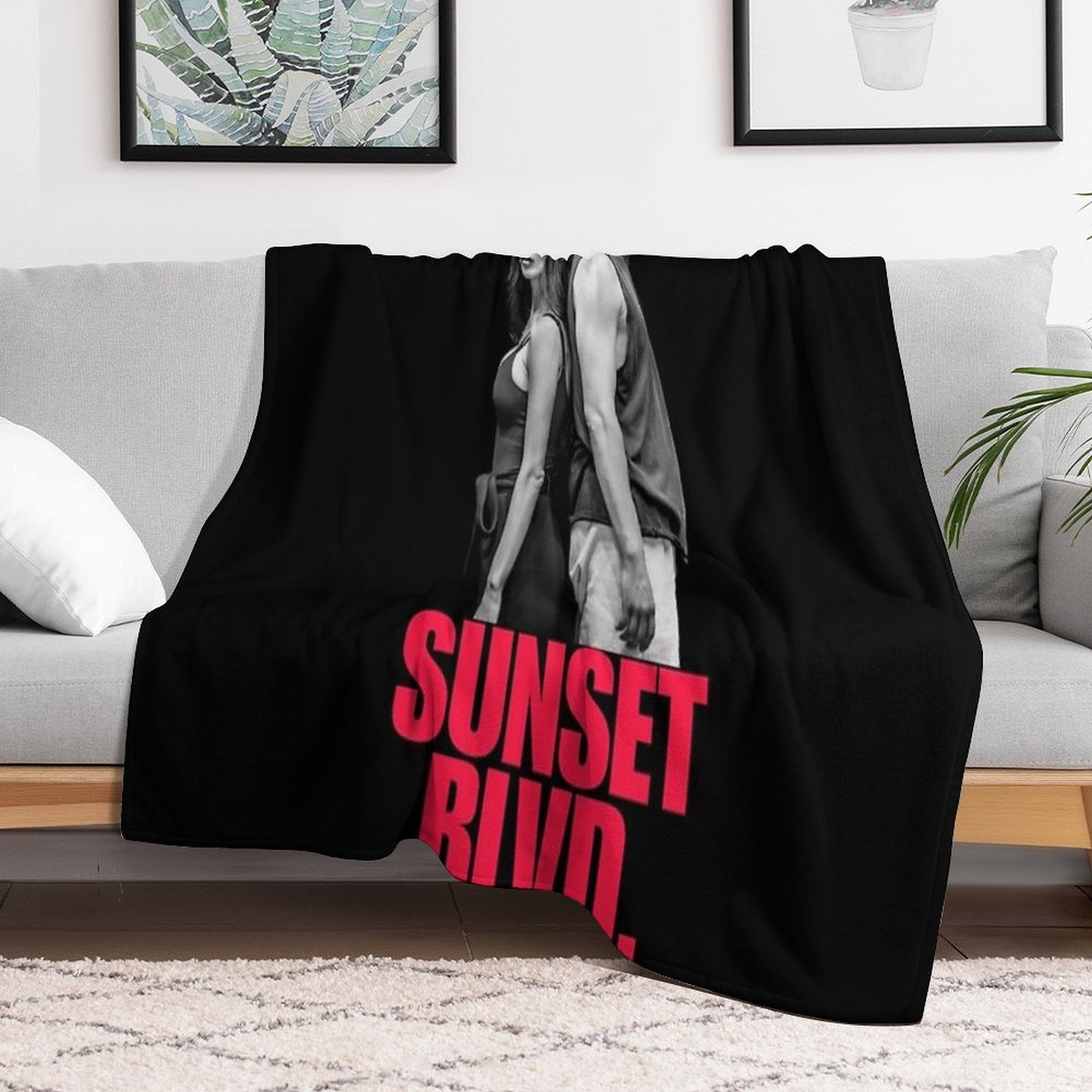 Sunset Blvd. with Nicole Scherzinger And Tom Francis Velvety-soft Throw Blanket