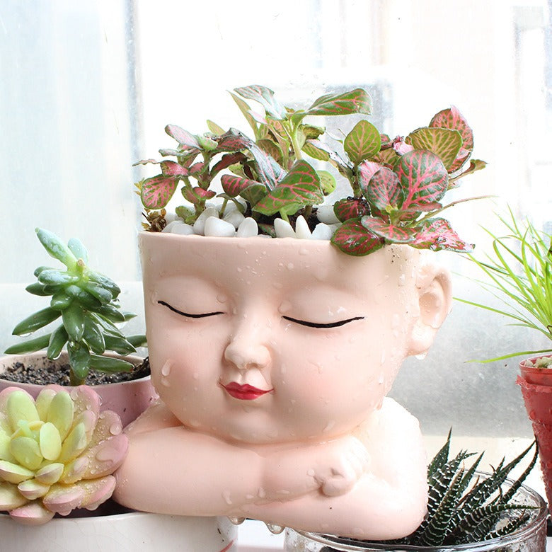 Creative Baby Flower Pot Decoration Potting Landscape Courtyard Garden Face Flower Pot