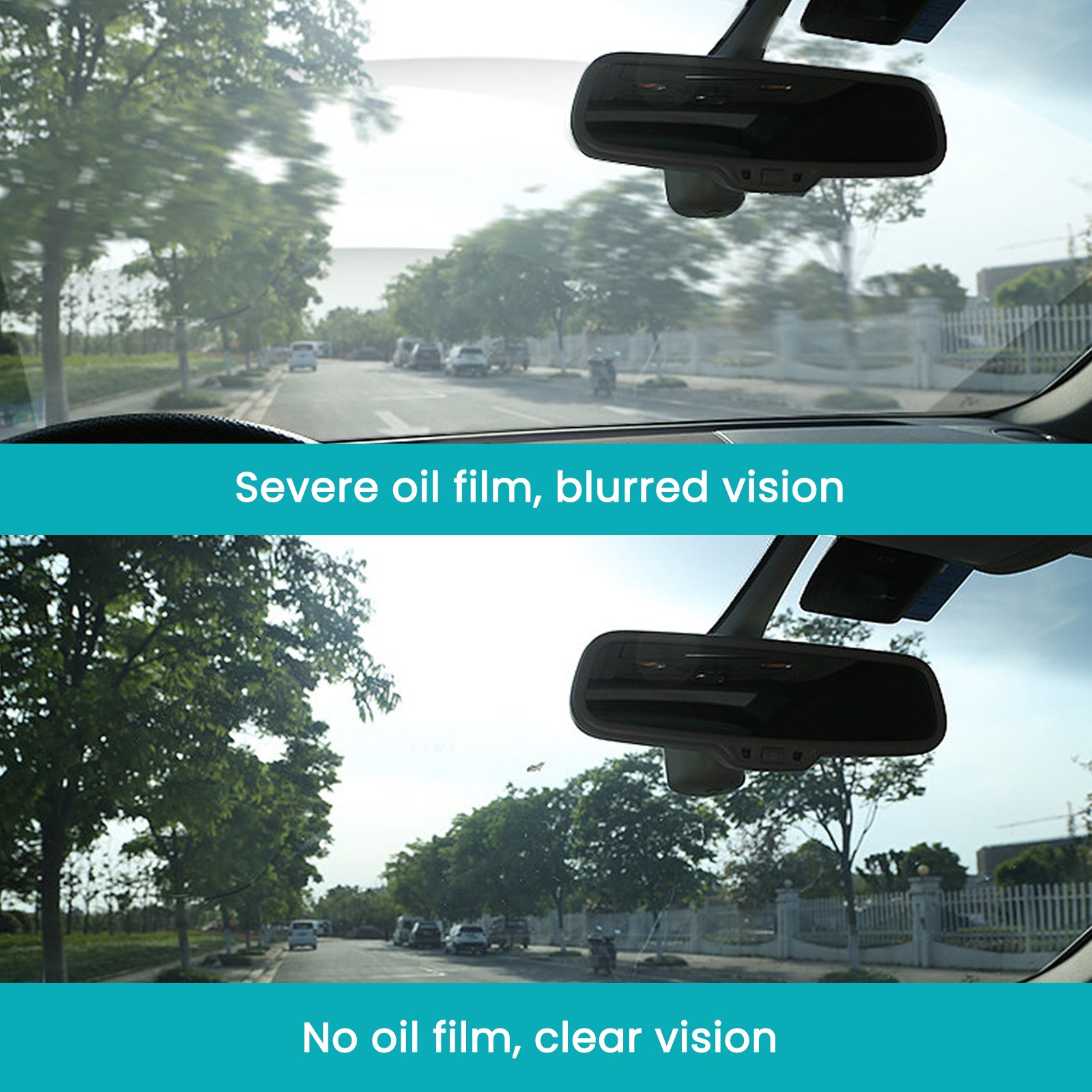 Glass Oil Film Removal Wipes, Car Windshield Anti-Fog Anti-Oil Anti-Rain Cleaning Wipes
