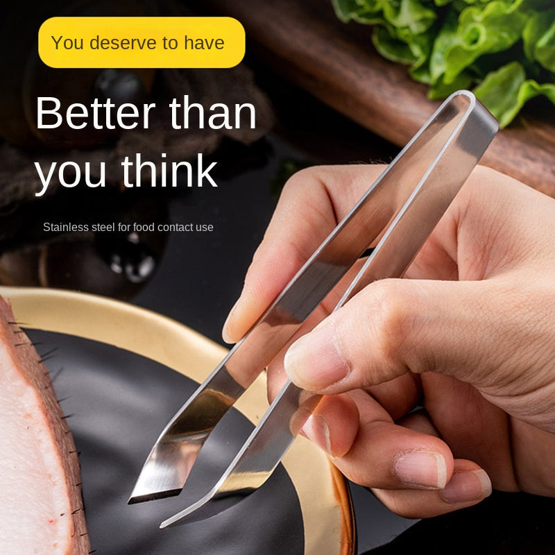 Stainless steel pig hair clip for kitchen chicken hair removal, fish bones and bones removal, tweezers for duck hair and pig hai