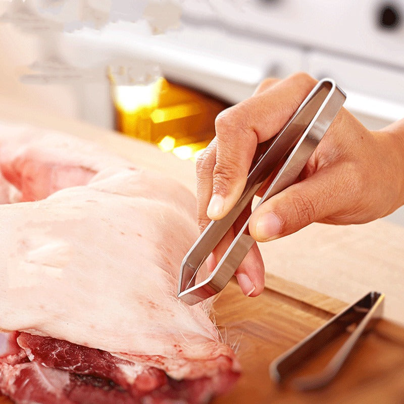 Stainless steel pig hair clip for kitchen chicken hair removal, fish bones and bones removal, tweezers for duck hair and pig hai