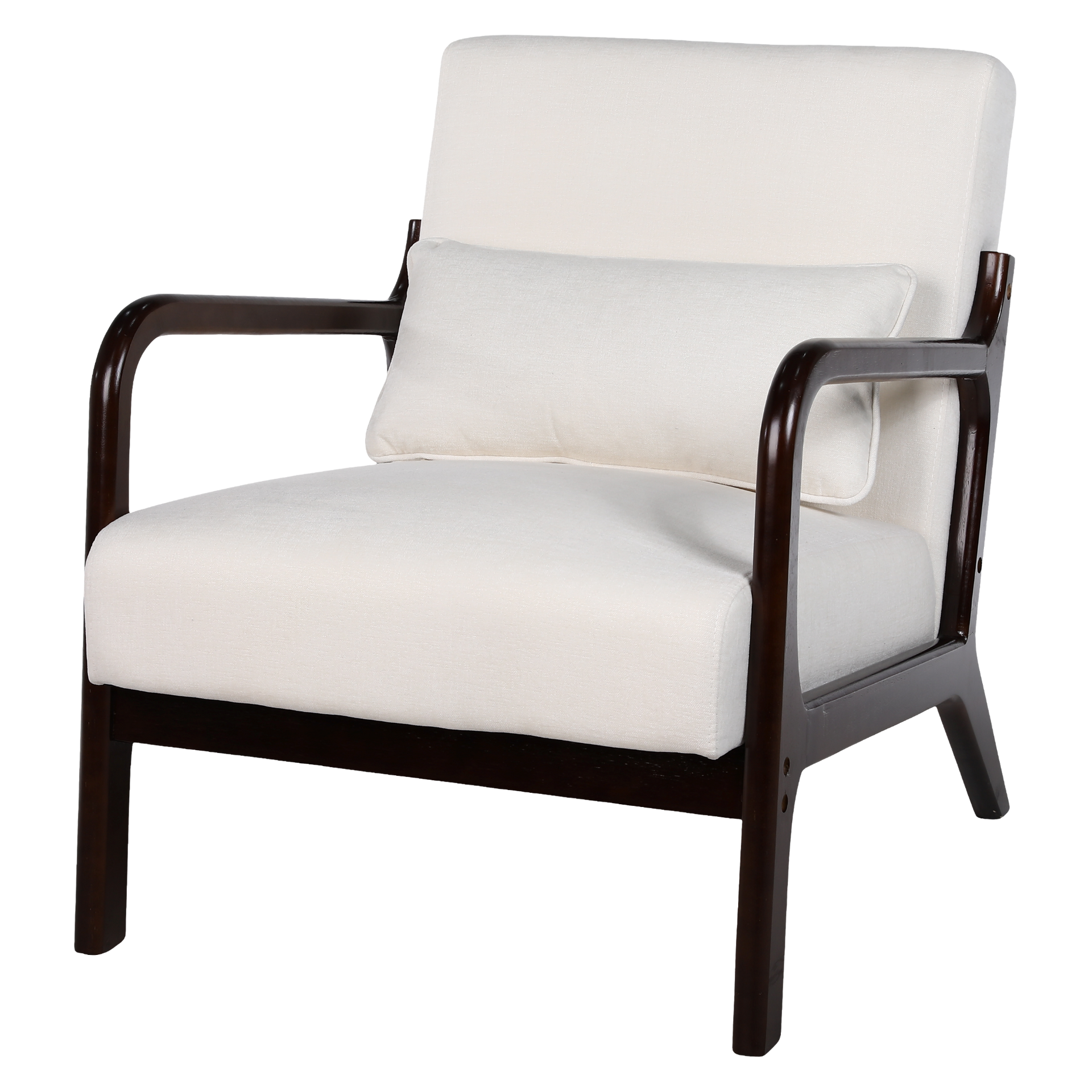 Antique Beige Cotton‑Linen Chair