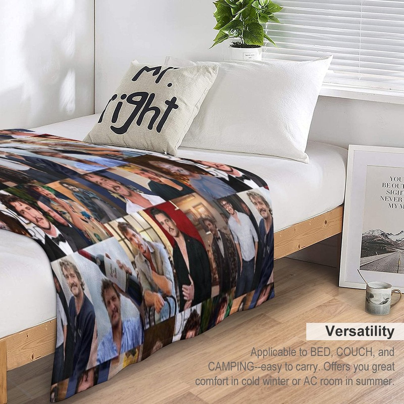 Pedro Pascal Machine-washable Throw Blanket