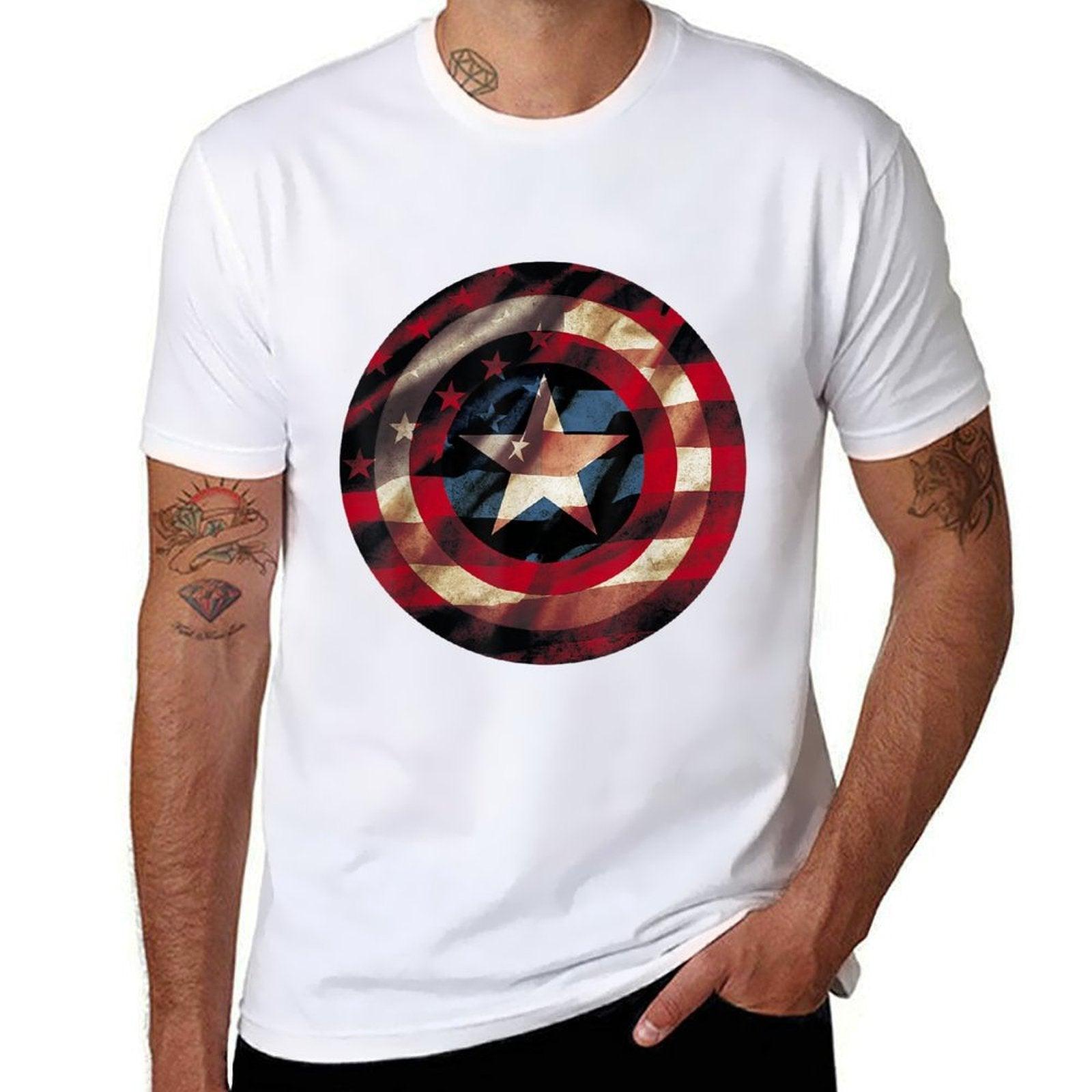 Marvel Captain America Avengers Shield  Polyester Blend T-Shirt