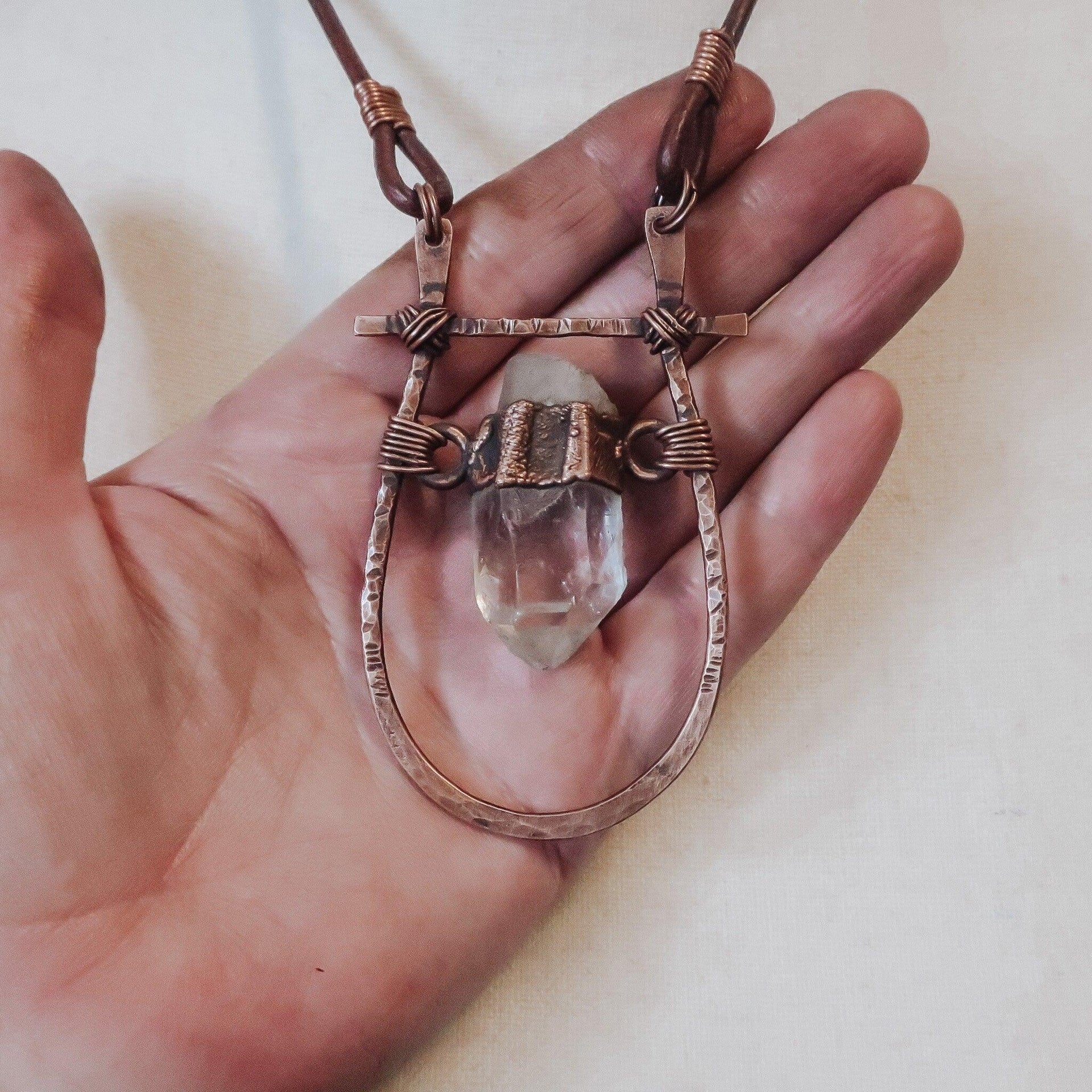 Copper Quartz Statement Necklace For Clarity Calm | By Blackbird & Sage