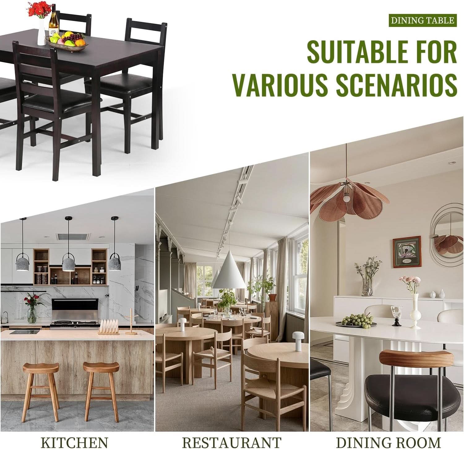 Brown Premium Luxurious Solid Wood Dining Table For Four