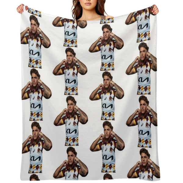 Reece Walsh Broncos Hot Photo Jersey Lightweight Throw Blanket
