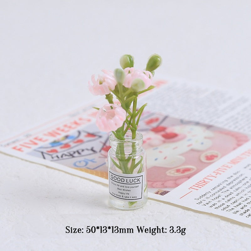 Multicolor three-dimensional luminous vase, creative handmade DIY cream glue accessories, resin small parts