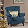 SPRINGFIELD TUFTED CHAIR - Navy Blue + Fabric