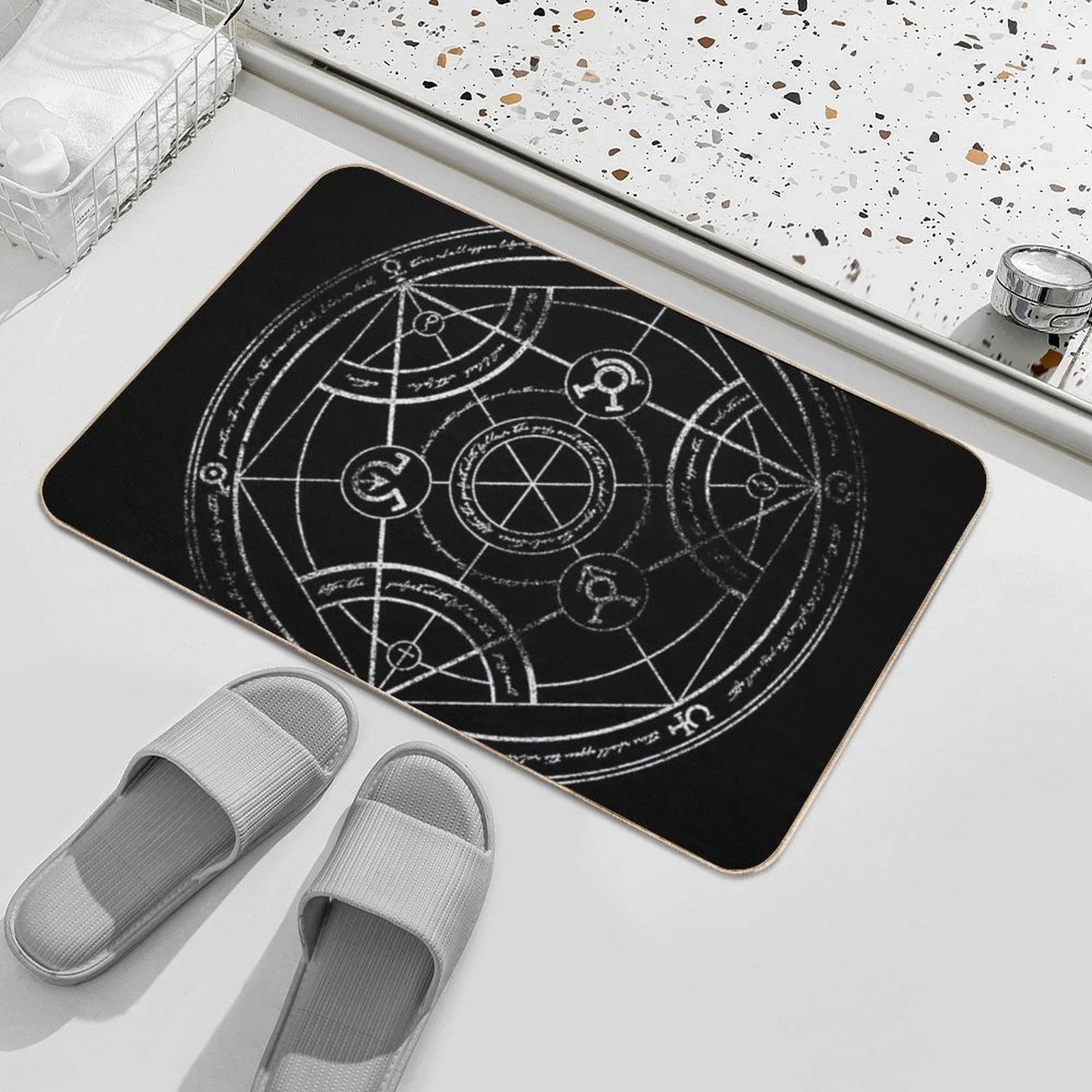 Human Transmutation Circle - Chalk Bath Mat