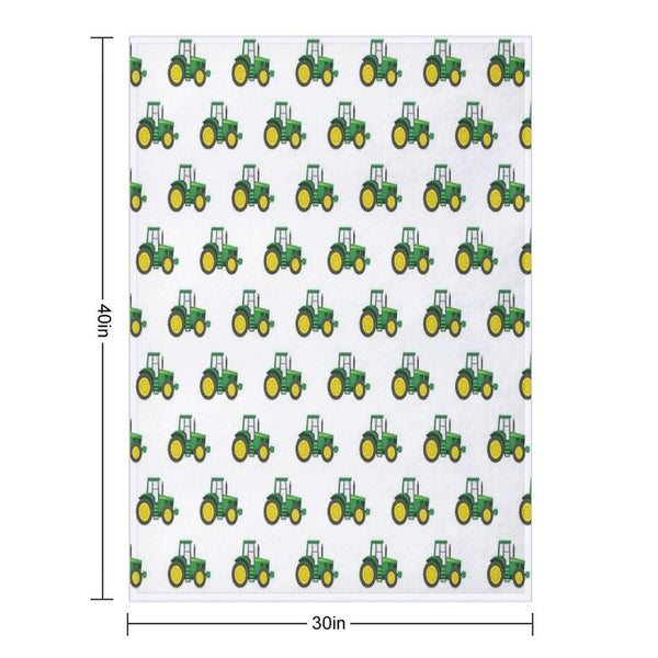 Green Tractors - Farming - Farm Themed Throw Blanket