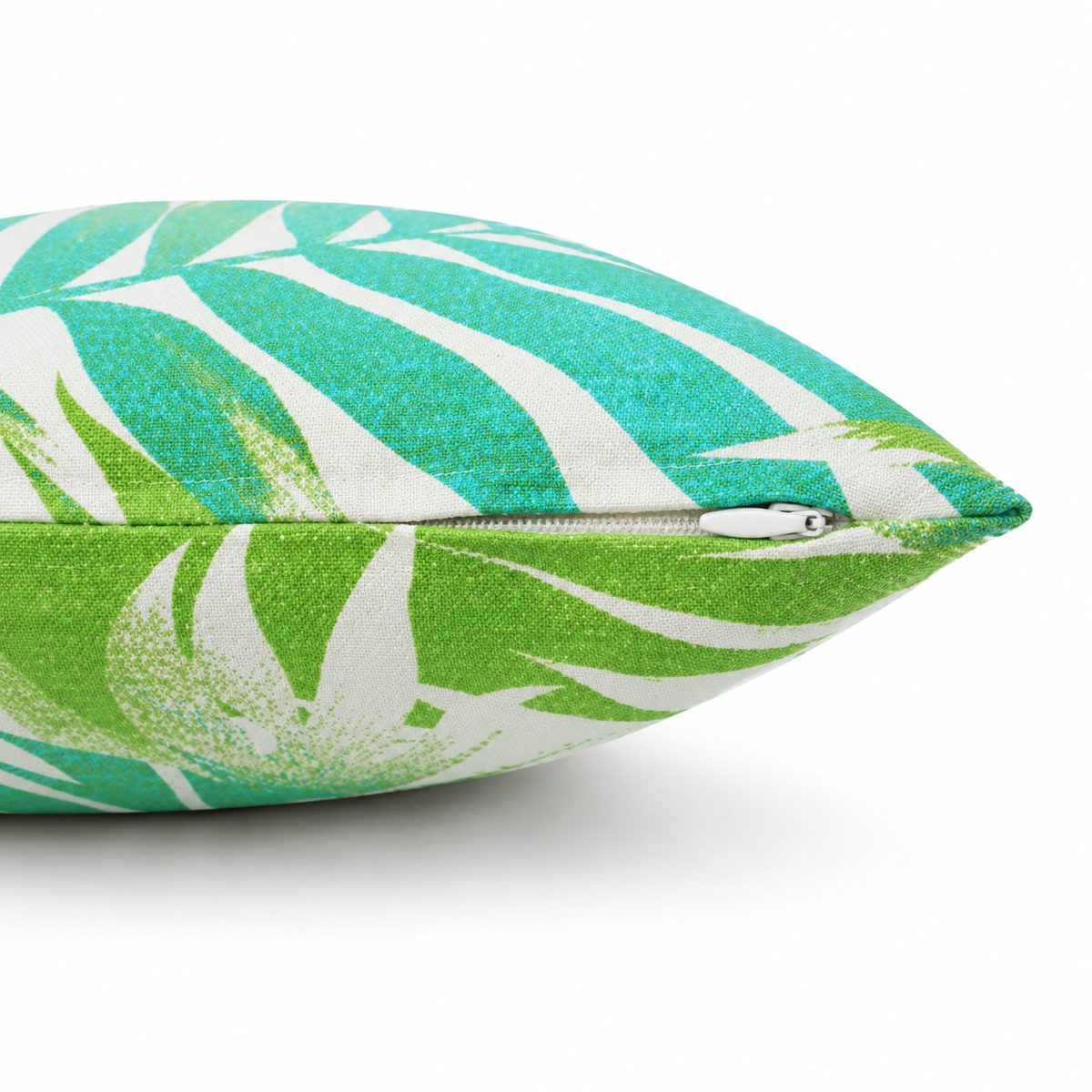 6 Pack Outdoor Pillow Covers - Tropical Palm Aqua