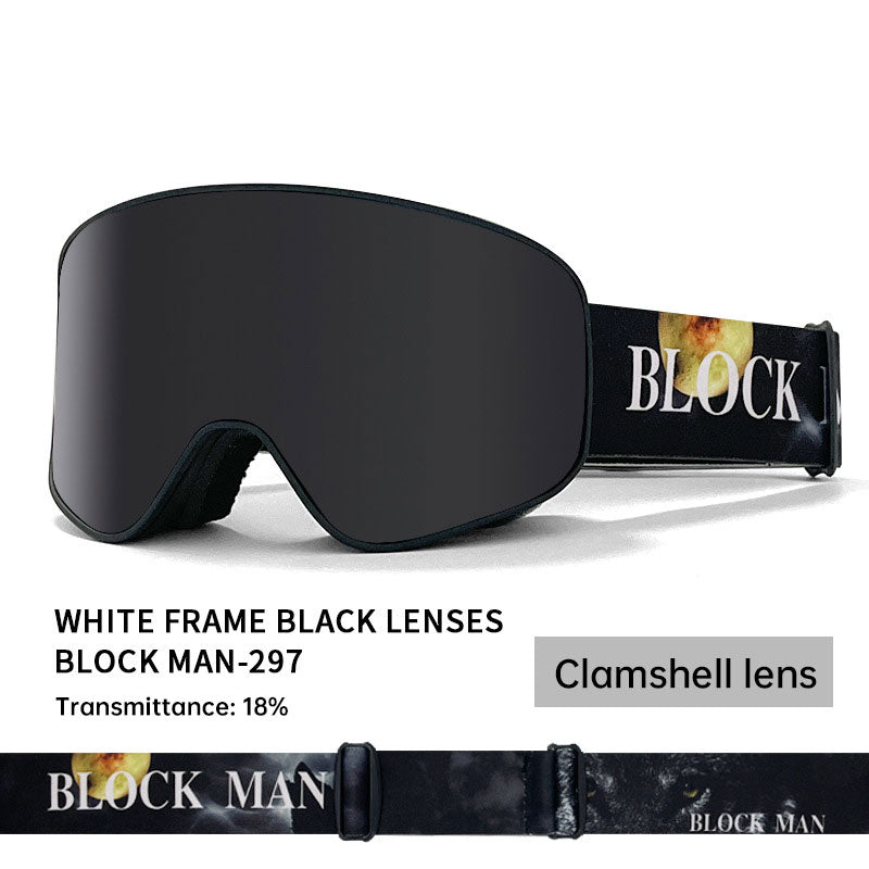 Cover Ski Glasses Winter Outdoor Sports Goggles Double Layer Anti Fog Single Double Plate Snow Goggles