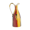 Ceramic Pitcher Vase with Abstract Multicolored Finish — Decorative Home Accent