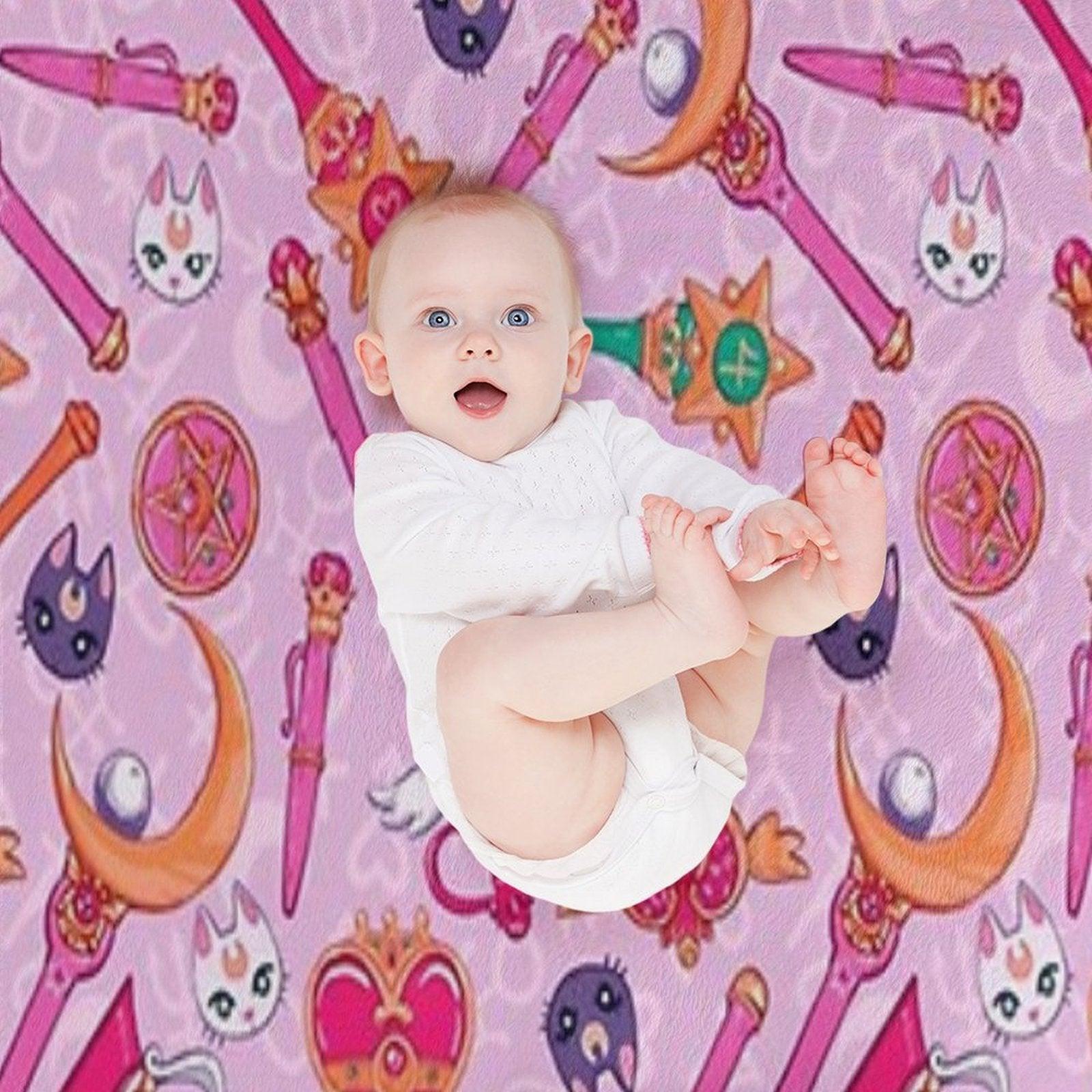 Pastel Moon Prism Power Throw Blanket
