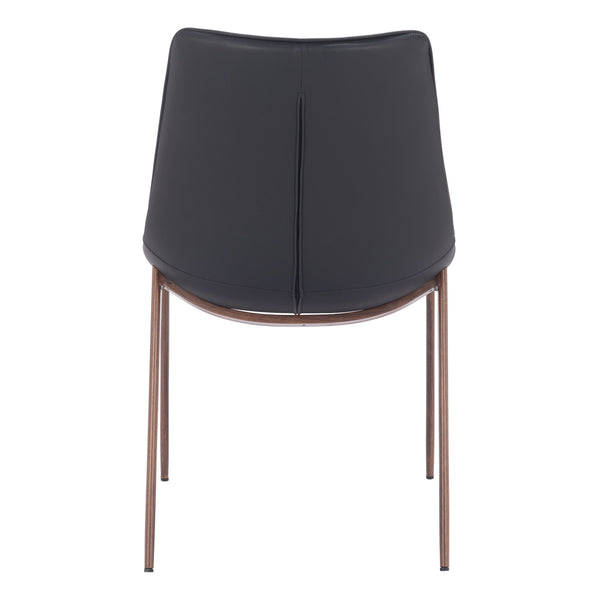 Magnus Dining Chair (Set of 2) Black & Walnut