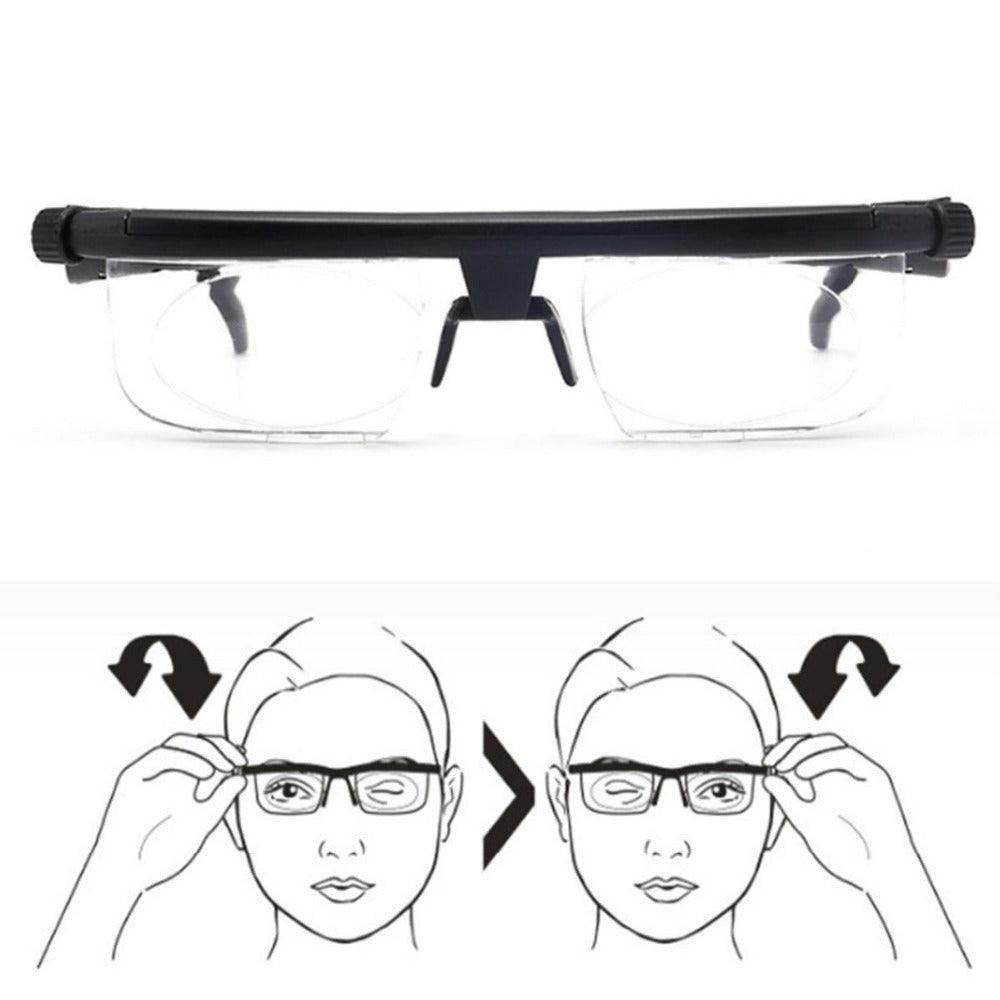 Adjustable Strength Lens Reading Myopia Glasses Eyewear Variable Focus Vision