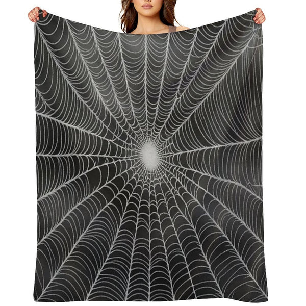 Spider Web Halloween Wrinkle-free Throw Blanket
