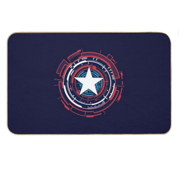 America Hero Futuristic Logo Bath Mat