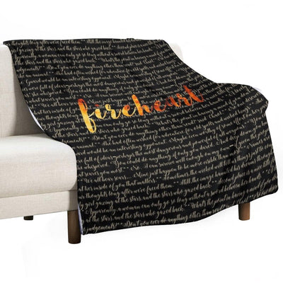 Fireheart Quoted Design Gift-ready Throw Blanket