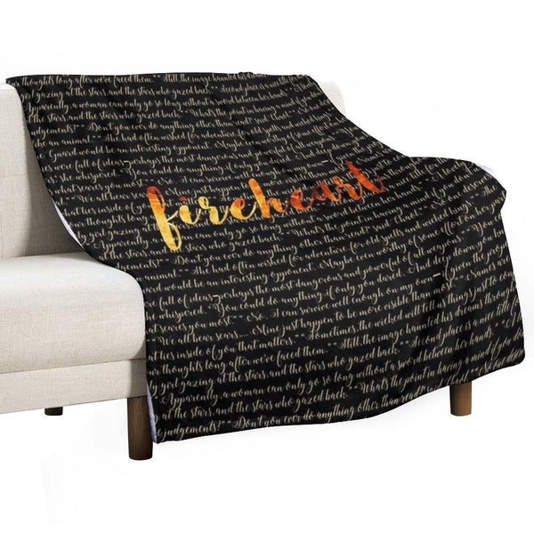 Fireheart Quoted Design Gift-ready Throw Blanket
