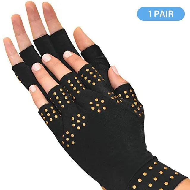 1 Pair Magnetic Therapy Gloves Wrist Support Arthritis Pain Relief Heal Joints Braces Supports Health Sport Care Hand Massager - Gifts for You 'n Me