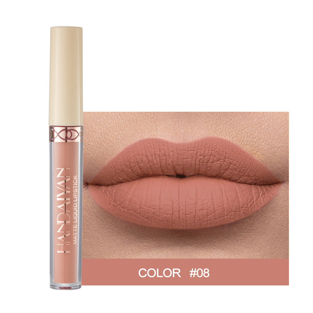 HANDAIYAN Popular Matte Matte Velvet 12 Colors Lip Gloss Liquid Lipstick Lip Glaze