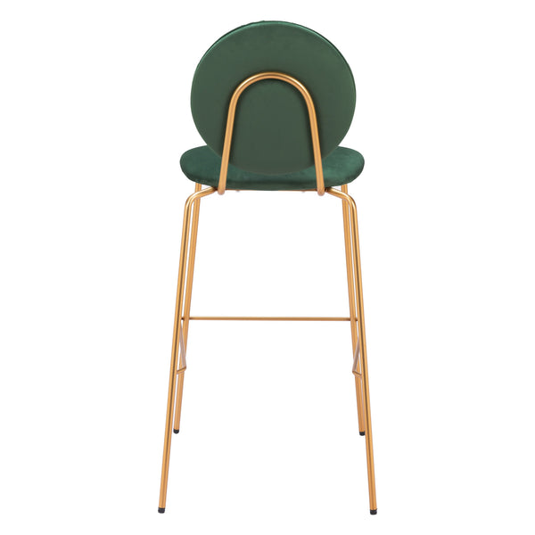 Odessa Barstool (Set of 2) Green & Gold