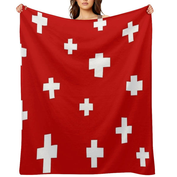 Swiss Flag Gift-ready Throw Blanket